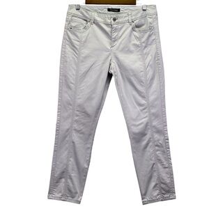 White House Black Market Slim Crop Gray Womens Pants Size 6